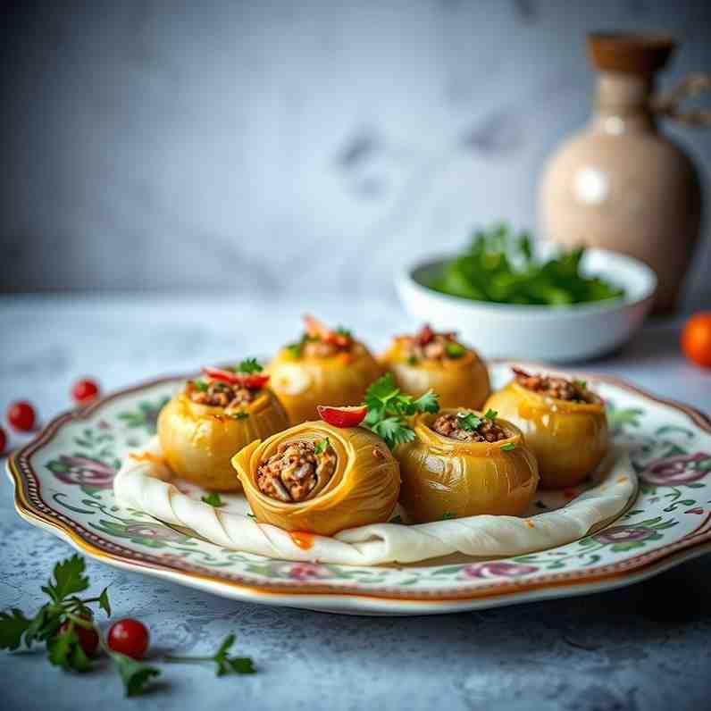 Sogan Dolma Recipe Using Onions - An Albanian Recipe